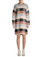 Solutions Hooded Striped Sweater Dress