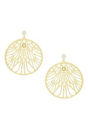 Jessica Simpson Faux Pearl Round Drop Earrings