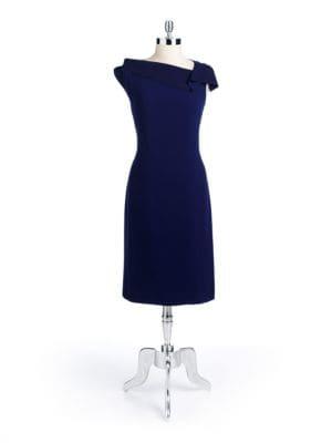 Elie Tahari Draped Neck Sheath Dress
