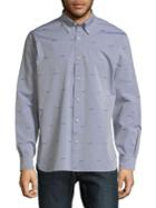 Brooks Brothers Red Fleece Chambray Knot Jacquard Button-down Shirt