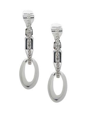 Anne Klein Linear Hoop Clip-on Drop Earrings