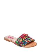 Betsey Johnson Venus Multicolored Fringe Sandals