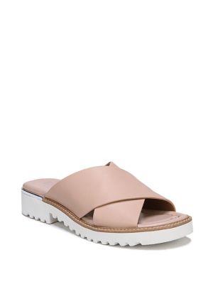 Franco Sarto Tilden Crisscross Leather Slides