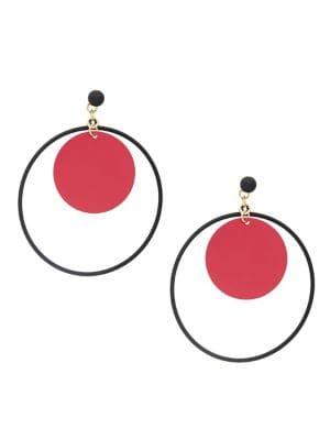 Design Lab Orbital Disc Hoop Earrings