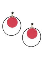 Design Lab Orbital Disc Hoop Earrings