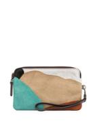 Vida Untitled Iii Leather Statement Clutch