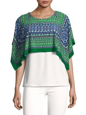 Calvin Klein Printed Overlay Top