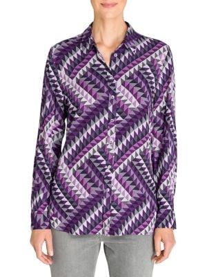 Olsen Cosy Mood Geo-print Shirt