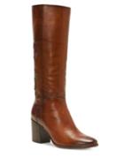 Frye Embossed Floral Detail Leather Knee-high Boots