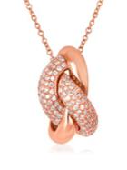 Le Vian 0.55 Tcw Diamond And 14k Strawberry Gold Necklace