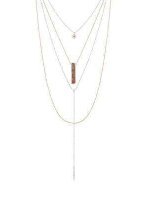 Lucky Brand Nouveau Americana Crystal Removable Layered Necklace