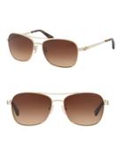 Coach Pilot 55mm Rounded Sunglasses