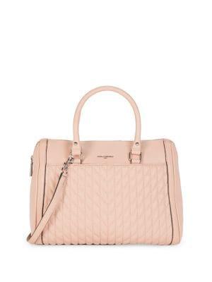 Karl Lagerfeld Paris Quilted Leather Satchel Bag