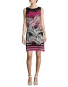 Tommy Hilfiger Tropical-print Jersey Sheath Dress