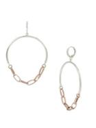 Bcbgeneration Hyperlinks Two-tone Gypsy Hoop Earrings