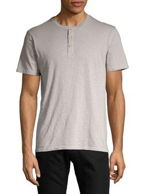 Black Brown Short Sleeve Henley Tee