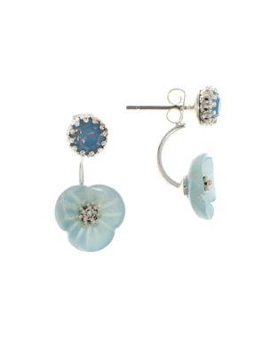 Lonna & Lilly Mother-of-pearl Flower Drop Earrings