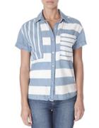 Kensie Jeans Striped Button-front Shirt