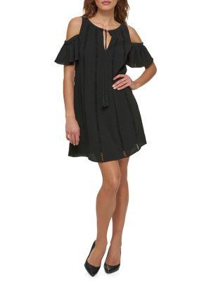 Kensie Dresses Cold-shoulder Shift Dress