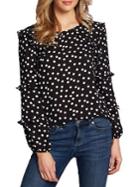 Cece By Cynthia Steffe Polka Dot Long-sleeve Top