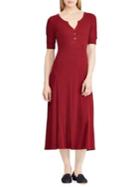 Lauren Ralph Lauren Short-sleeve Cotton Fit-&-flare Dress