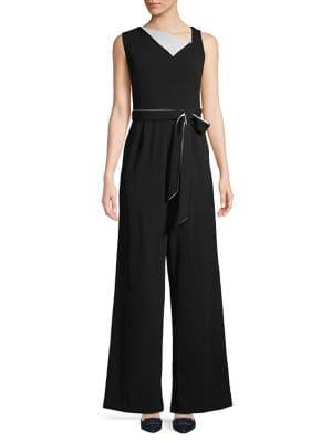 Calvin Klein Sleeveless Self Tie Jumpsuit