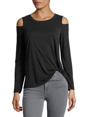 Design Lab Cold-shoulder Knot Shirt