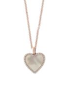 Effy Rose Gold, 12mm Mother-of-pearl & Diamond Pendant Necklace