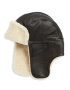 Ugg Shearling & Leather Trapper Hat