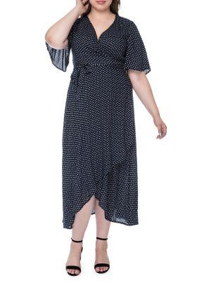 Bobeau Plus Orna Wrap Dress