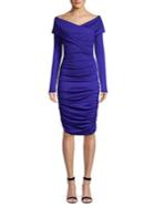 Diane Von Furstenberg Off-the-shoulder Ruched Dress