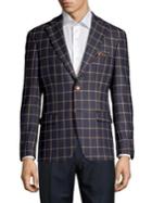 Tallia Orange Windowpane Wool-blend Sportcoat