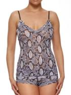 Hanky Panky Python-printed V-neck Cami