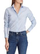 Lauren Ralph Lauren Relaxed-fit Embroidered Striped Button-down Shirt