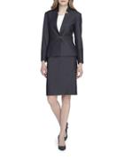 Tahari Arthur S. Levine Starneck One-button Jacket Skirt Suit