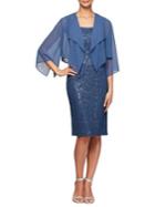 Alex Evenings Sequin 2-piece Jacket Dress Set