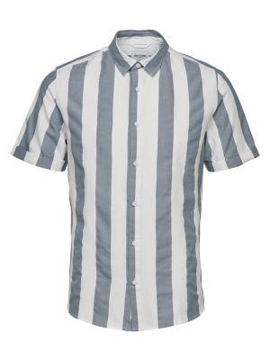 Only And Sons Stripe Oxford Shirt