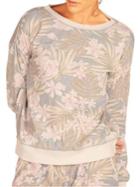 Vintage Havana Tropical Printed Cotton Blend Fleece Sweater