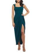 Xscape Petite Front Slit Midi Dress