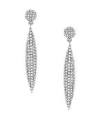 Jessica Simpson Showstopper Pave Crystal Domed Marquis Drop Earrings