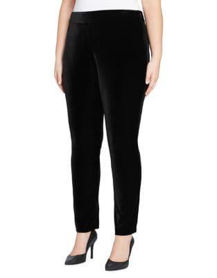 Tahari Arthur S. Levine Plus Rebecca Velvet Skinny Crop Pants