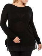 Addition Elle Michel Studio Plus Classic Mesh Sweater