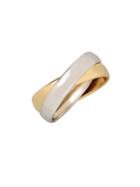 Lord & Taylor 14k Two-toned Italian Gold Interlocking Band Ring