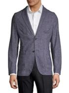 Black Brown Herringbone Patch-pocket Sportcoat