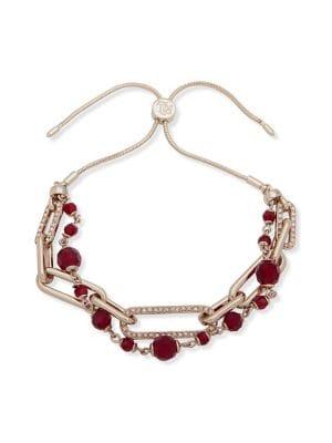 Ralph Lauren Crystal Chainlink Slider Bracelet