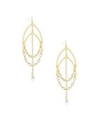 Jessica Simpson Core Crystals Double Tear Chain Goldtone Earrings