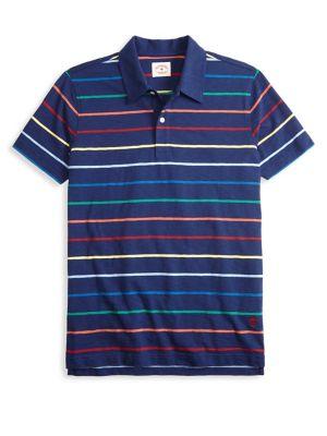 Brooks Brothers Red Fleece Multicolored Stripe Cotton Polo