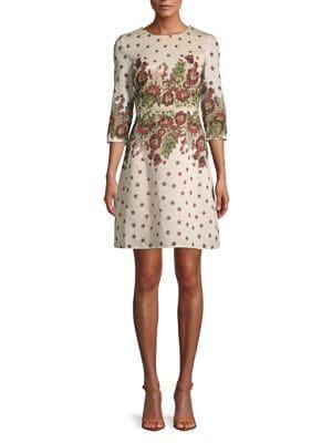 Gabby Skye Floral-print A-line Dress