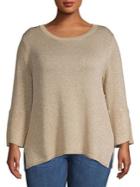 Calvin Klein Plus Metallic Bell-sleeve Sweater