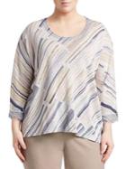 Nic+zoe Plus Water Stroke Pullover Top